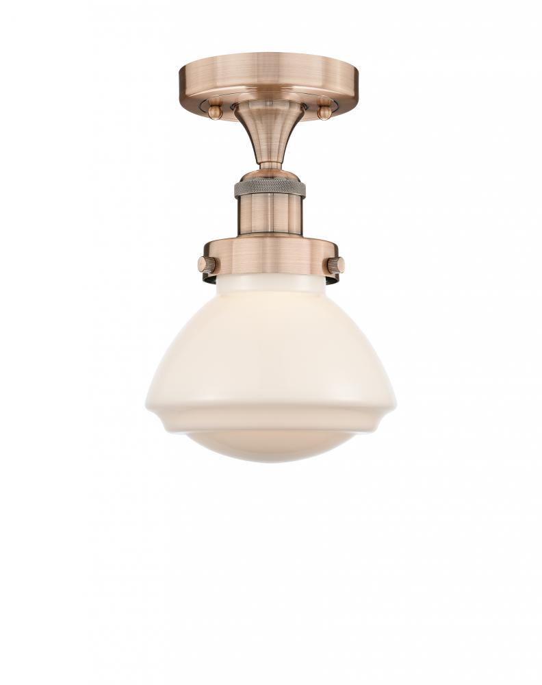 Olean - 1 Light - 7 inch - Antique Copper - Semi-Flush Mount