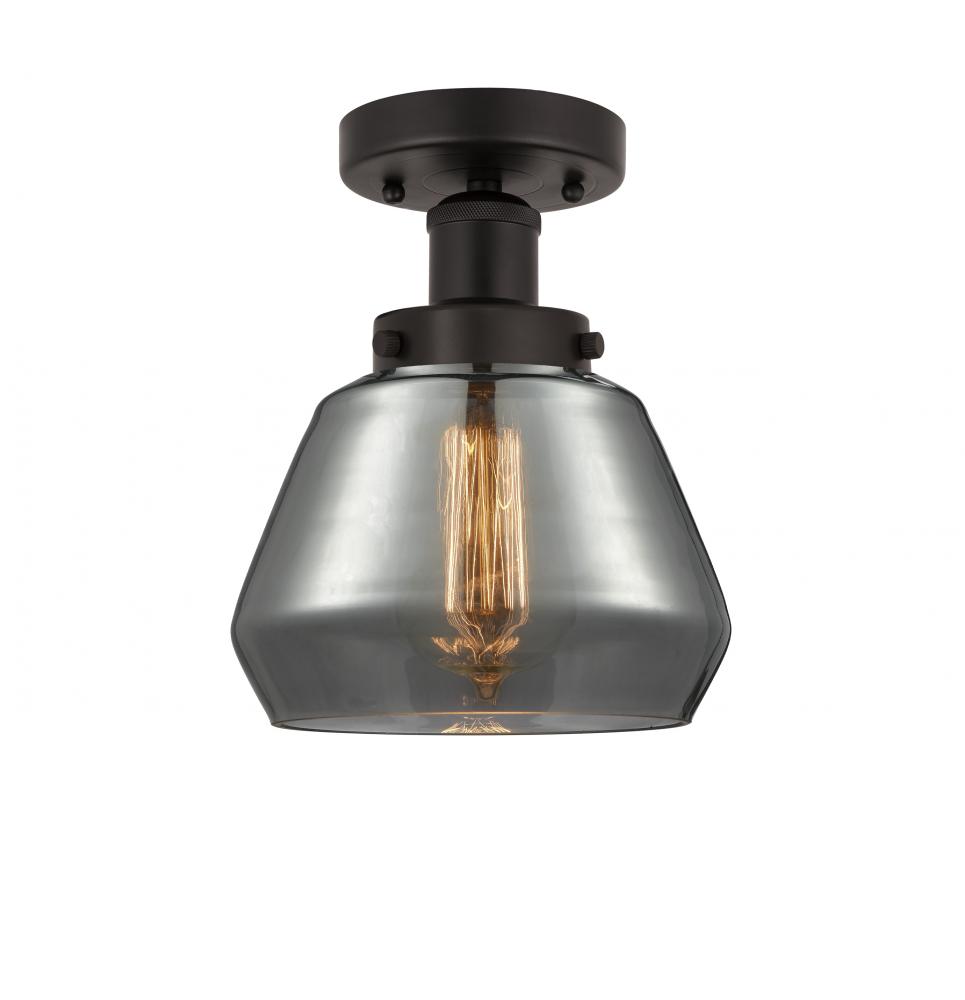 Fulton - 1 Light - 7 inch - Oil Rubbed Bronze - Semi-Flush Mount