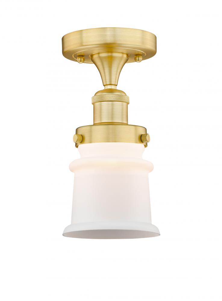 Canton - 1 Light - 5 inch - Satin Gold - Semi-Flush Mount