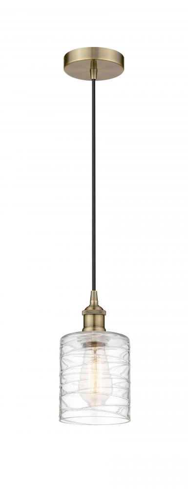 Cobbleskill - 1 Light - 5 inch - Black Antique Brass - Cord hung - Mini Pendant