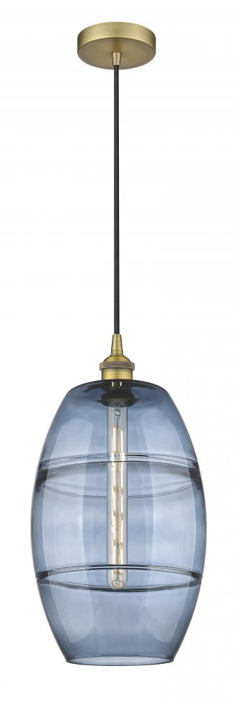 Vaz - 1 Light - 10 inch - Brushed Brass - Cord hung - Mini Pendant