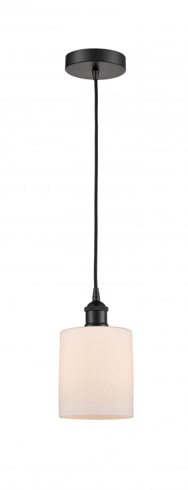 Cobbleskill - 1 Light - 5 inch - Matte Black - Cord hung - Mini Pendant