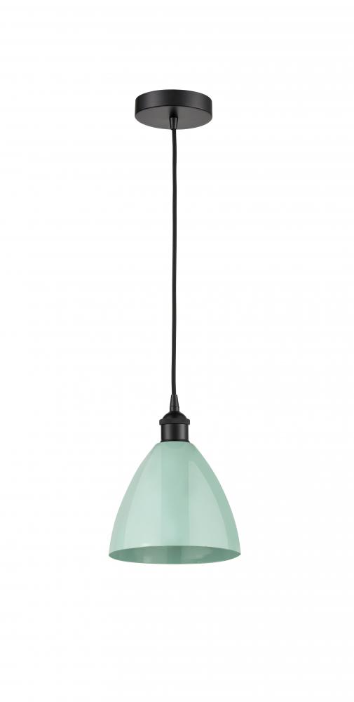 Plymouth - 1 Light - 8 inch - Matte Black - Cord hung - Mini Pendant