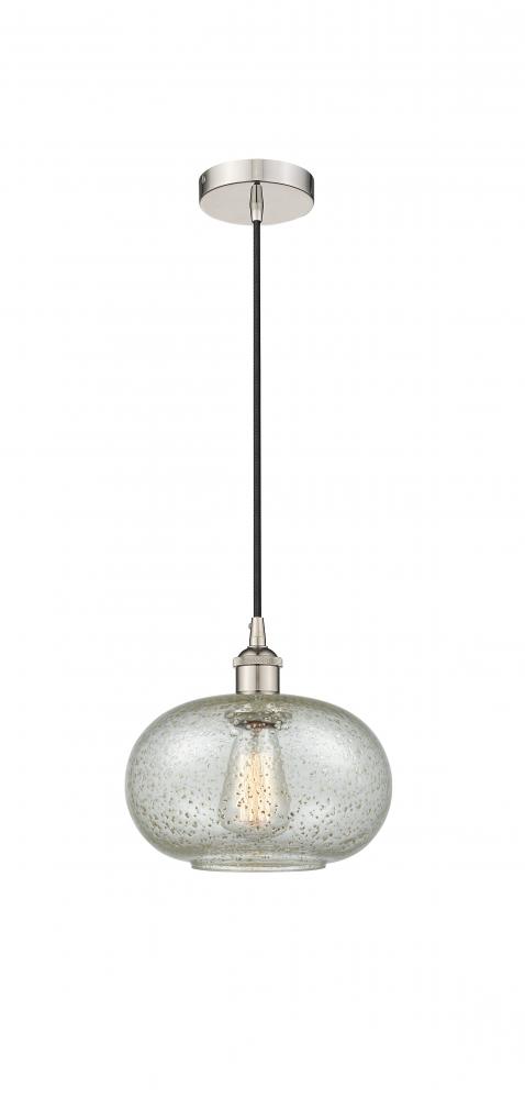 Gorham - 1 Light - 10 inch - Polished Nickel - Cord hung - Mini Pendant