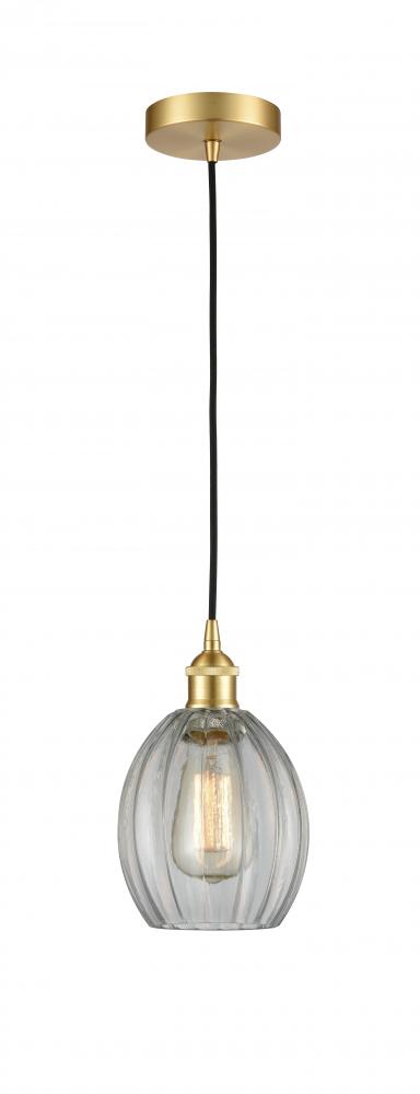 Eaton - 1 Light - 6 inch - Satin Gold - Cord hung - Mini Pendant