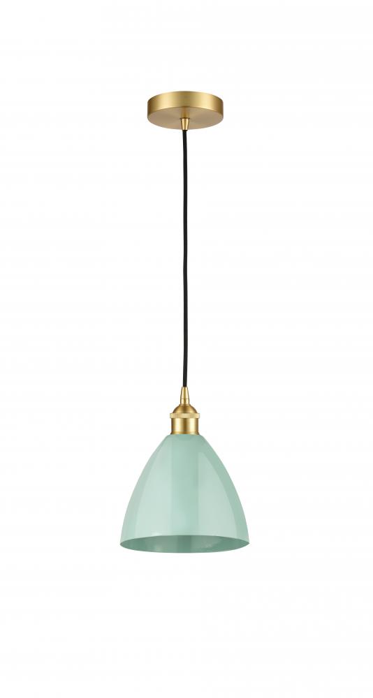 Plymouth - 1 Light - 8 inch - Satin Gold - Cord hung - Mini Pendant