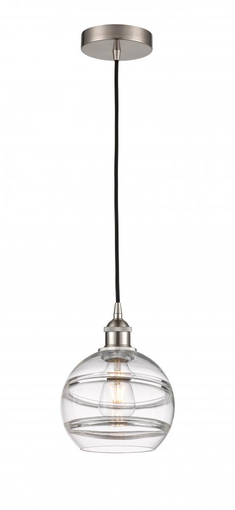 Rochester - 1 Light - 8 inch - Brushed Satin Nickel - Cord hung - Mini Pendant