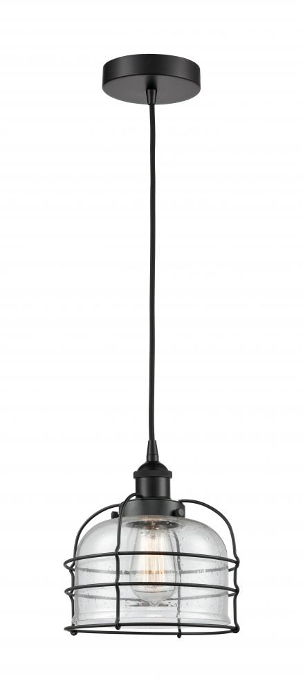 Bell Cage - 1 Light - 9 inch - Matte Black - Mini Pendant