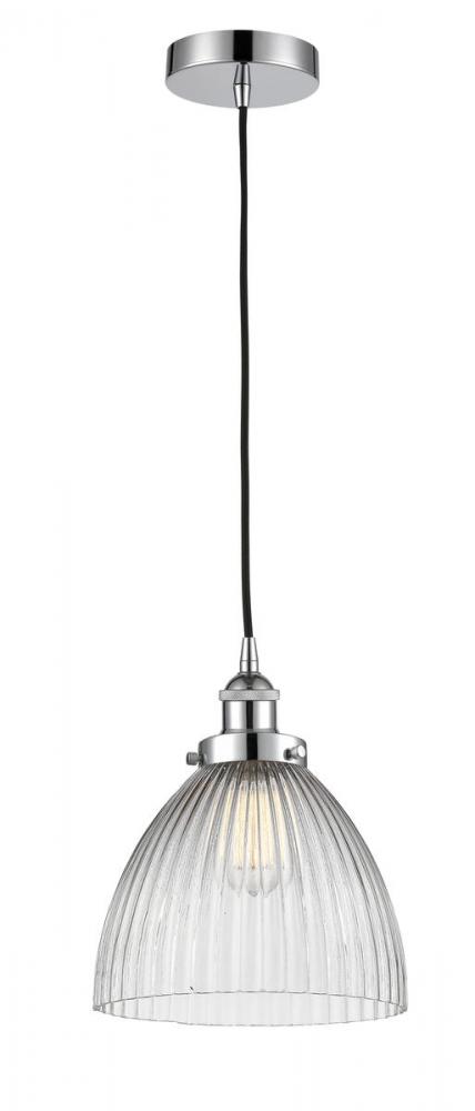 Seneca Falls - 1 Light - 10 inch - Polished Chrome - Cord hung - Mini Pendant