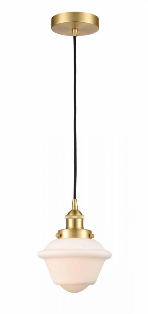 Oxford - 1 Light - 7 inch - Satin Gold - Cord hung - Mini Pendant