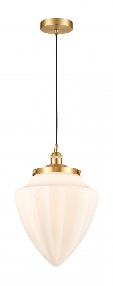 Bullet - 1 Light - 12 inch - Satin Gold - Cord hung - Mini Pendant