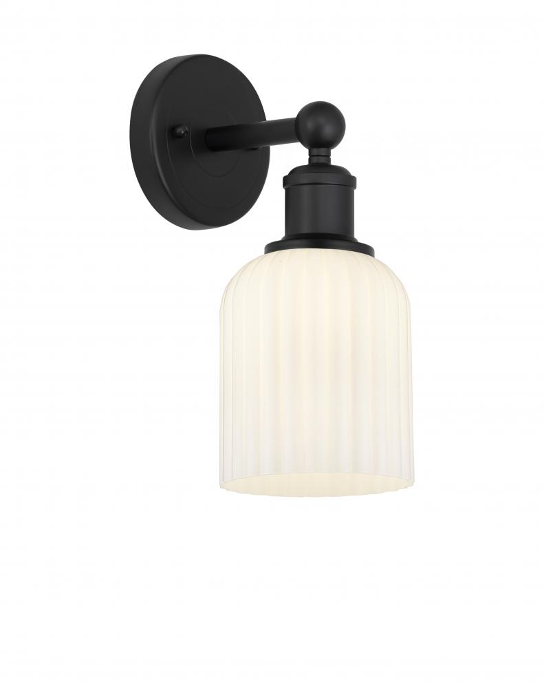 Bridal Veil - 1 Light - 5 inch - Matte Black - Sconce