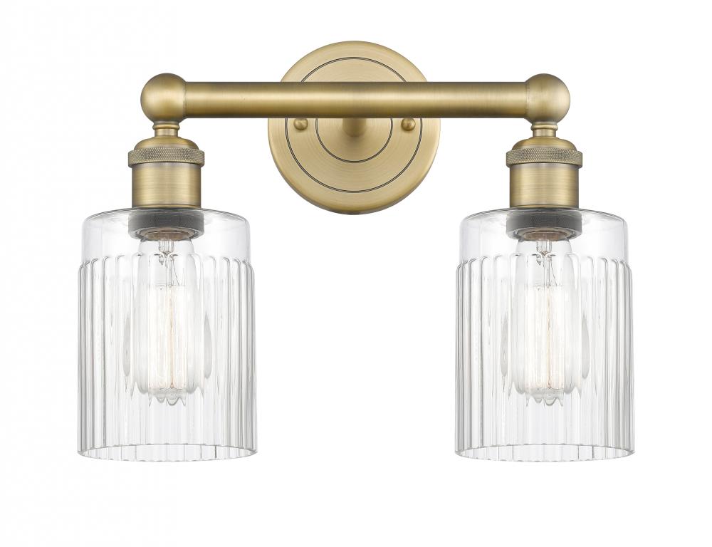 Hadley - 2 Light - 14 inch - Brushed Brass - Bath Vanity Light