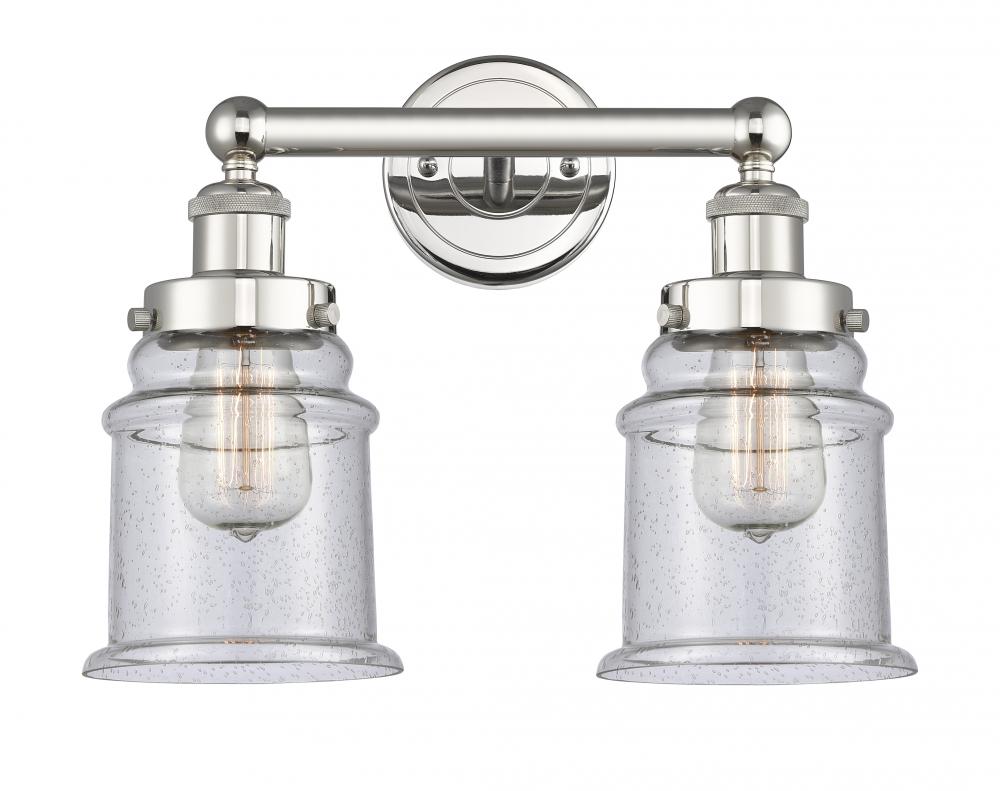 Canton - 2 Light - 15 inch - Polished Nickel - Bath Vanity Light