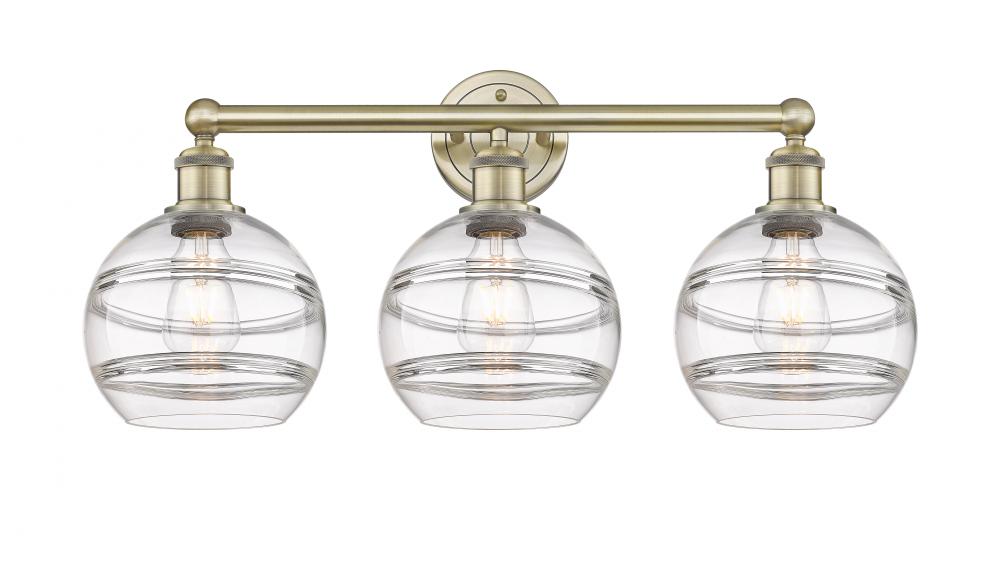 Rochester - 3 Light - 26 inch - Antique Brass - Bath Vanity Light