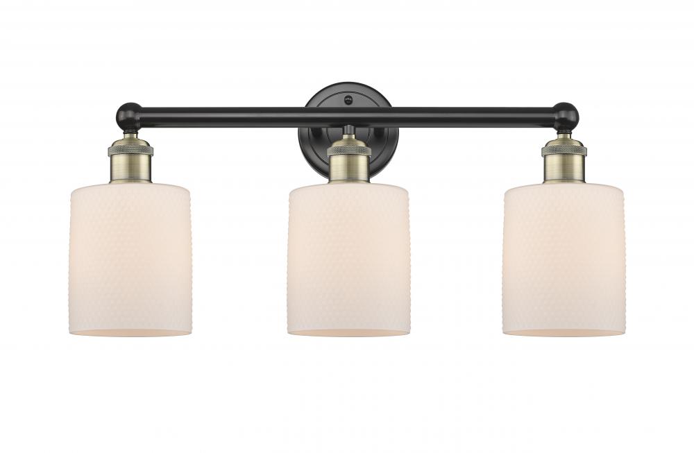 Cobbleskill - 3 Light - 23 inch - Black Antique Brass - Bath Vanity Light