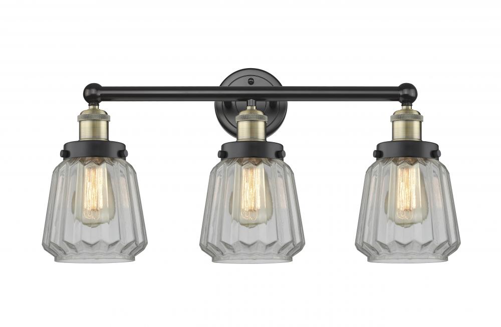 Chatham - 3 Light - 25 inch - Black Antique Brass - Bath Vanity Light