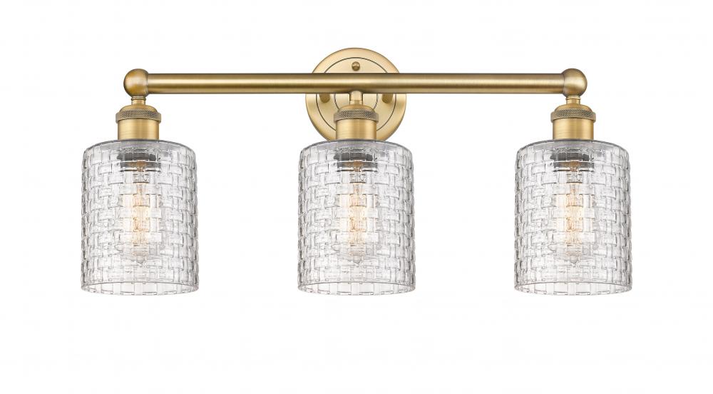 Cobbleskill - 3 Light - 23 inch - Brushed Brass - Bath Vanity Light