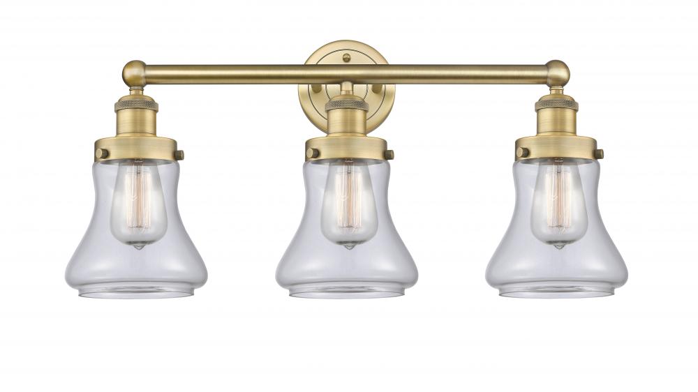 Bellmont - 3 Light - 24 inch - Brushed Brass - Bath Vanity Light