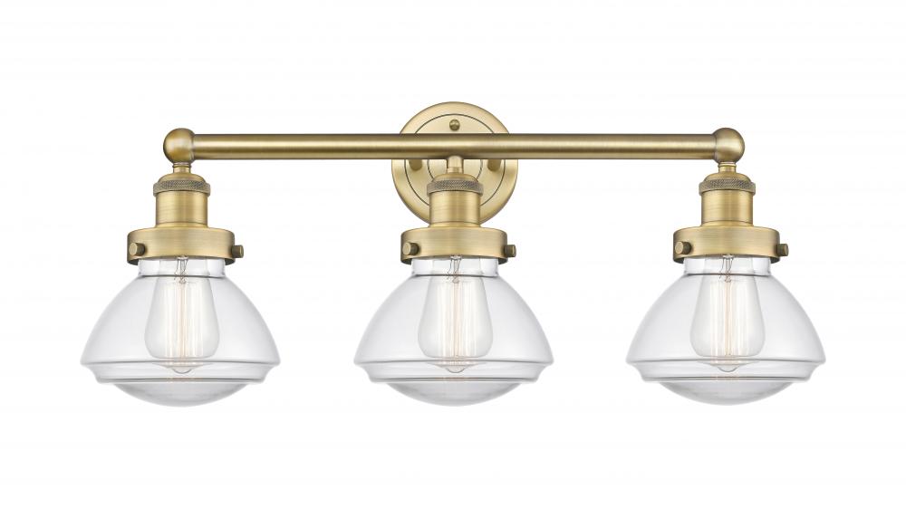 Olean - 3 Light - 25 inch - Brushed Brass - Bath Vanity Light