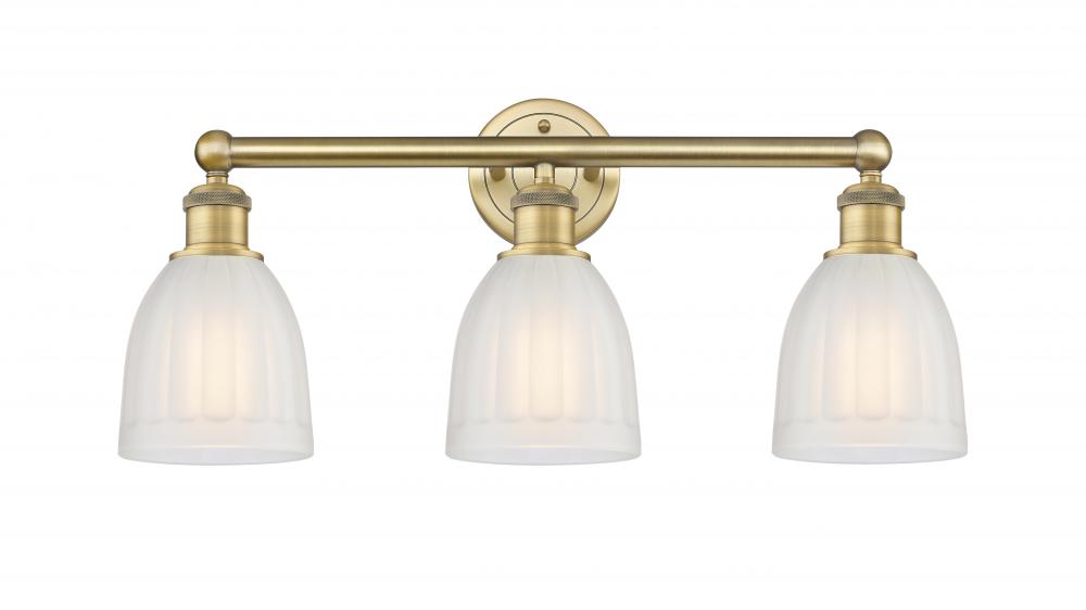 Brookfield - 3 Light - 24 inch - Brushed Brass - Bath Vanity Light