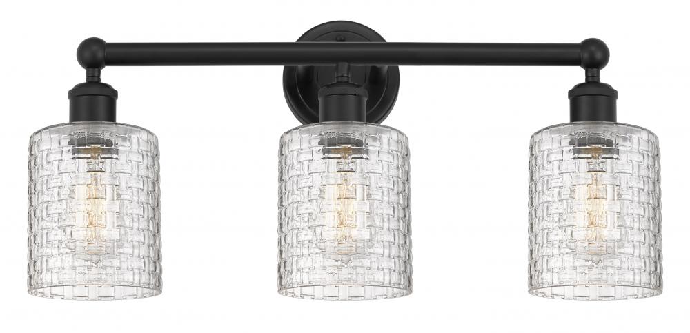 Cobbleskill - 3 Light - 23 inch - Matte Black - Bath Vanity Light