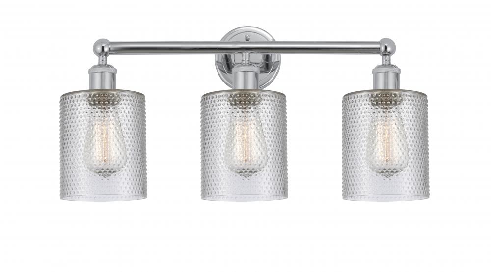 Cobbleskill - 3 Light - 23 inch - Polished Chrome - Bath Vanity Light