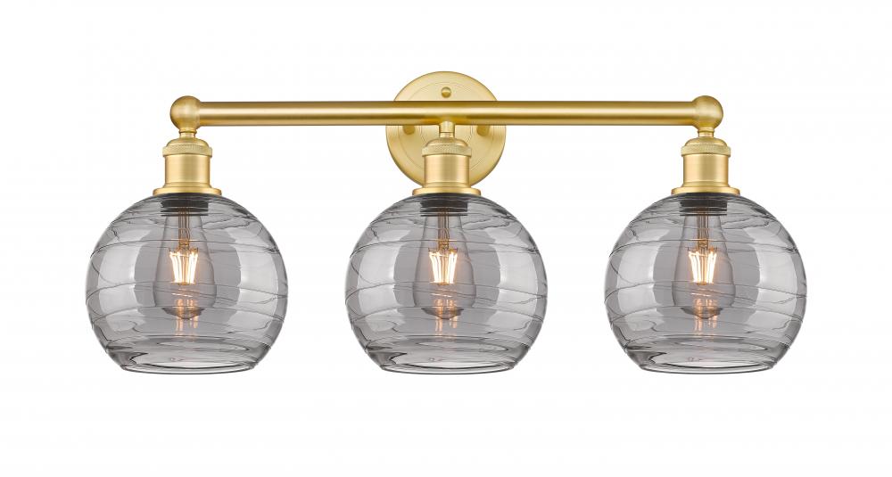 Athens Deco Swirl - 3 Light - 26 inch - Satin Gold - Bath Vanity Light