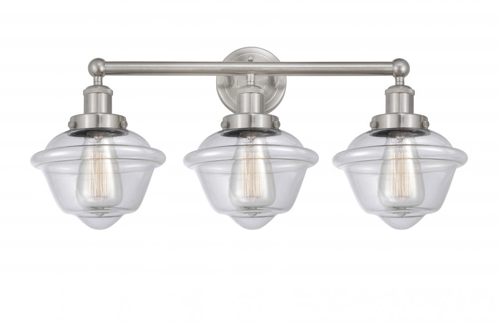 Oxford - 3 Light - 25 inch - Brushed Satin Nickel - Bath Vanity Light