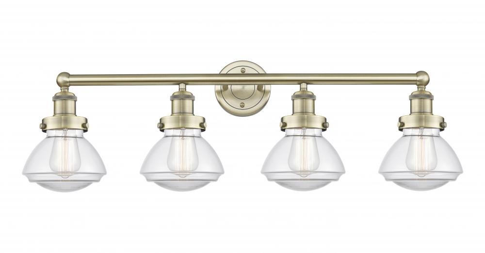 Olean - 4 Light - 34 inch - Antique Brass - Bath Vanity Light