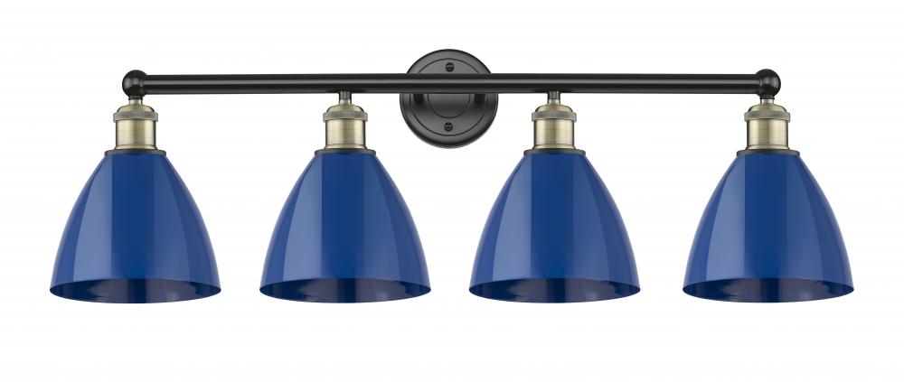 Plymouth - 4 Light - 35 inch - Black Antique Brass - Bath Vanity Light