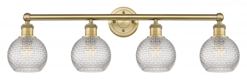 Athens - 4 Light - 33 inch - Brushed Brass - Bath Vanity Light