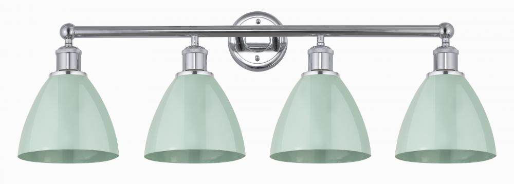 Plymouth - 4 Light - 35 inch - Polished Chrome - Bath Vanity Light