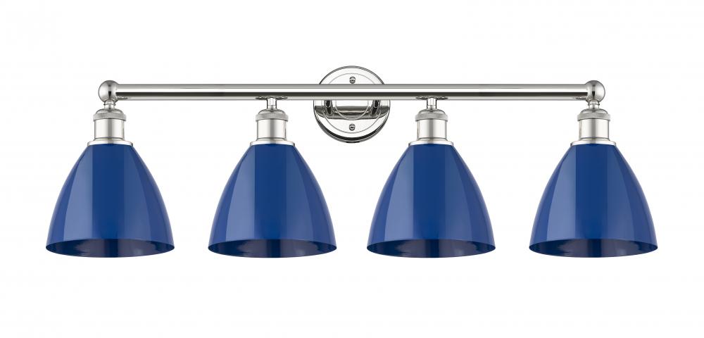 Plymouth - 4 Light - 35 inch - Polished Nickel - Bath Vanity Light