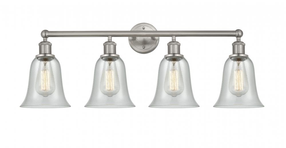 Hanover - 4 Light - 33 inch - Brushed Satin Nickel - Bath Vanity Light