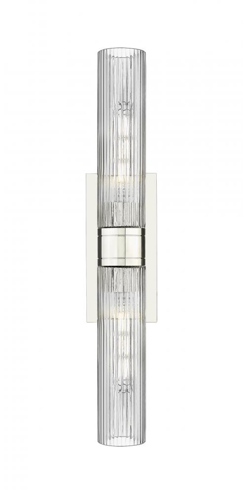 Boreas - 2 Light - 24 inch - Polished Nickel - Bath Vanity Light