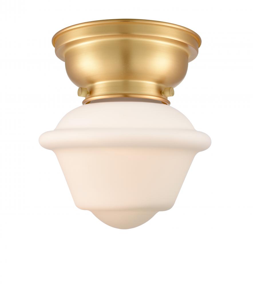 Oxford - 1 Light - 8 inch - Satin Gold - Flush Mount