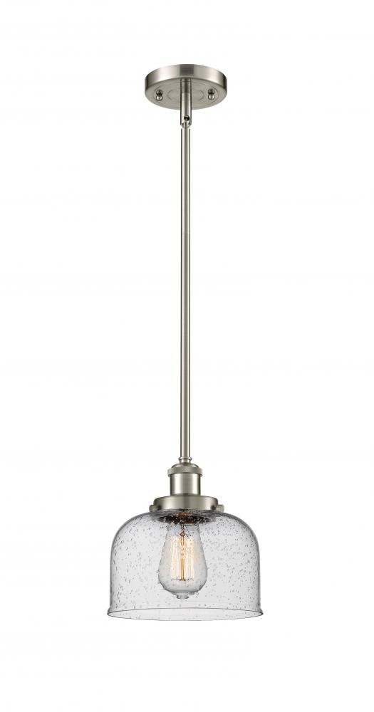 Bell - 1 Light - 8 inch - Brushed Satin Nickel - Mini Pendant