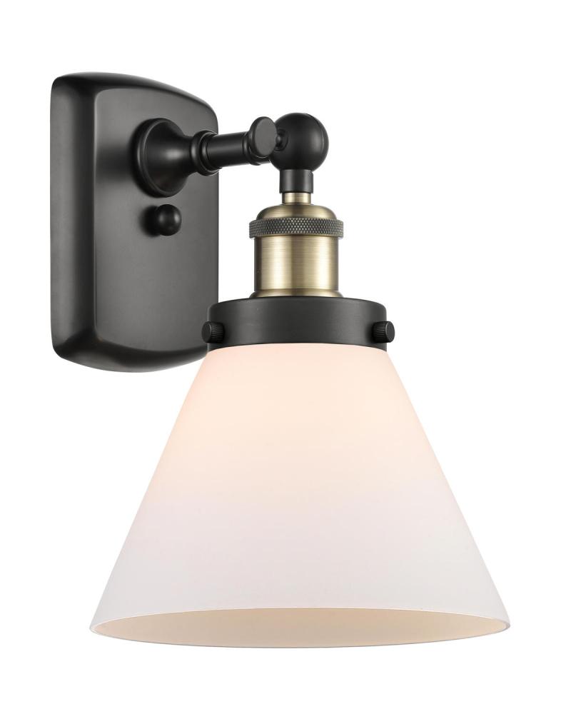 Cone - 1 Light - 8 inch - Black Antique Brass - Sconce