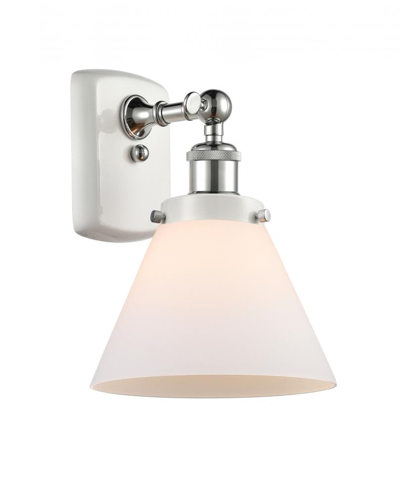 Cone - 1 Light - 8 inch - White Polished Chrome - Sconce