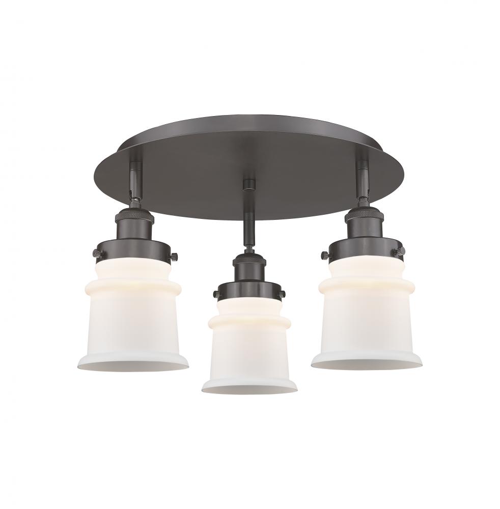 Canton - 3 Light - 17 inch - Oil Rubbed Bronze - Flush Mount