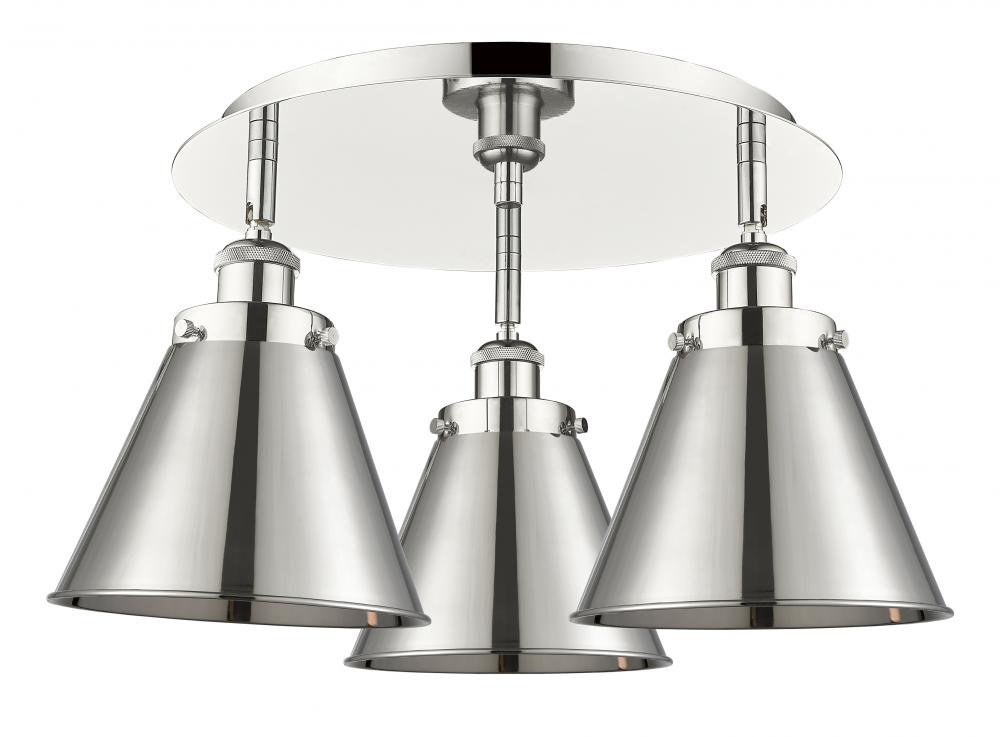 Appalachian - 3 Light - 20 inch - Polished Nickel - Flush Mount