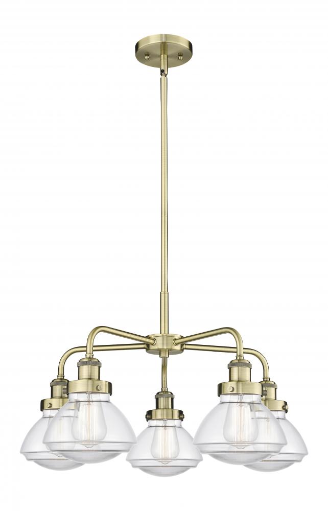 Olean - 5 Light - 25 inch - Antique Brass - Chandelier