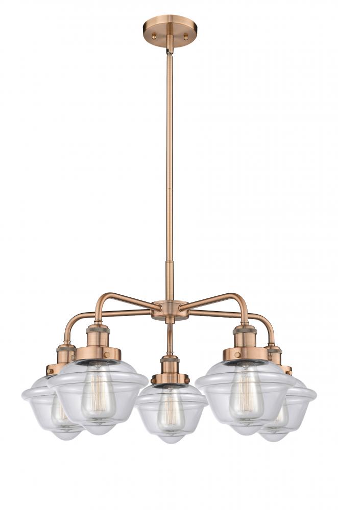 Oxford - 5 Light - 26 inch - Antique Copper - Chandelier