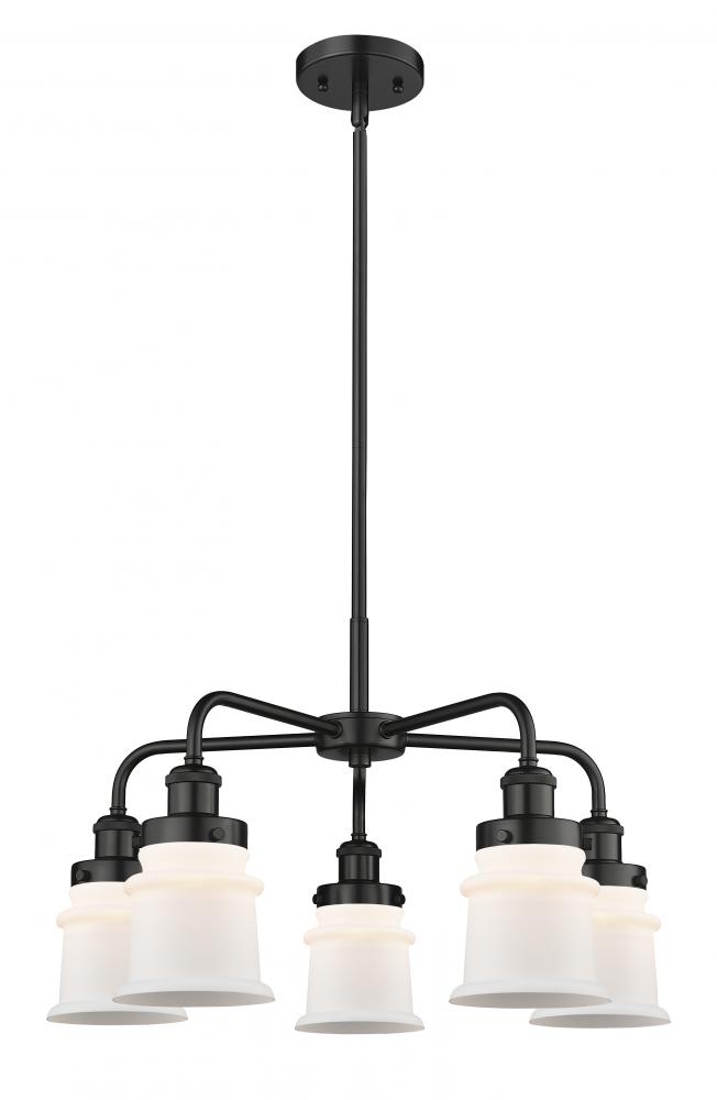 Canton - 5 Light - 24 inch - Matte Black - Chandelier