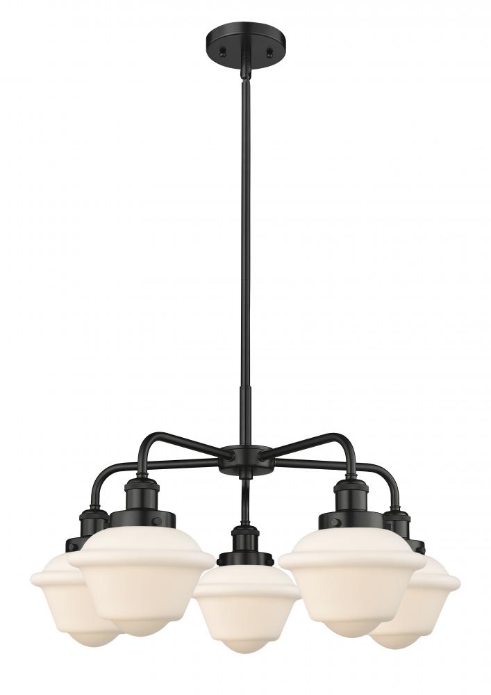 Oxford - 5 Light - 26 inch - Matte Black - Chandelier