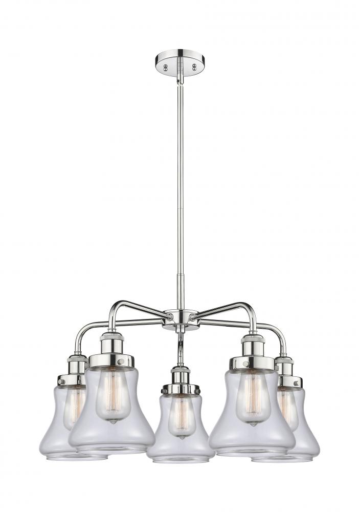 Bellmont - 5 Light - 25 inch - Polished Chrome - Chandelier