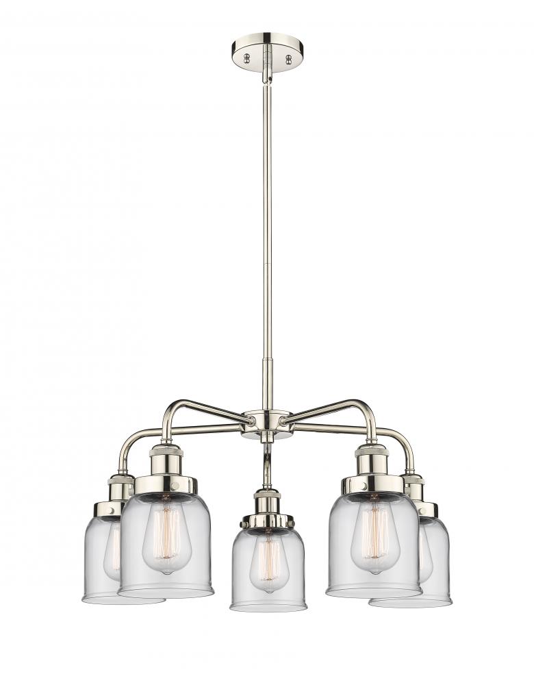 Edison - 5 Light - 24 inch - Polished Nickel - Chandelier