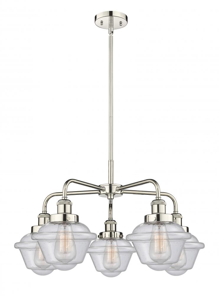 Oxford - 5 Light - 26 inch - Polished Nickel - Chandelier