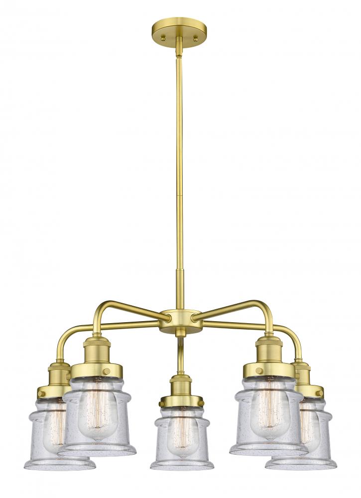 Canton - 5 Light - 24 inch - Satin Gold - Chandelier